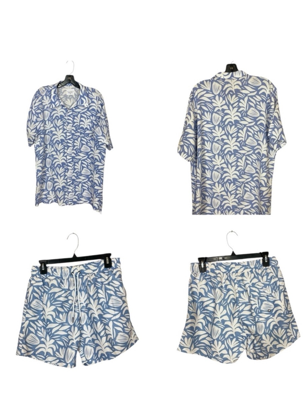 ALLFENIX Botanical Cabana Men's Swim Trunks and Shirt Set NWT